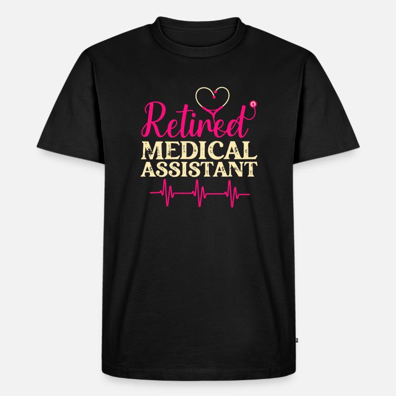 Pensionierter medizinischer Assistent 1 - Männer Premium Bio T-Shirt - Schwarz