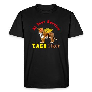 tigre taco - T-shirt Premium bio Homme - noir - Devant - Nico (187cm)