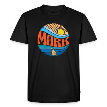 Mark Shirt Vintage Sunset Mark Groovy Tie Dye - Men's Premium Organic T-Shirt - black - Front - Nico (187cm)