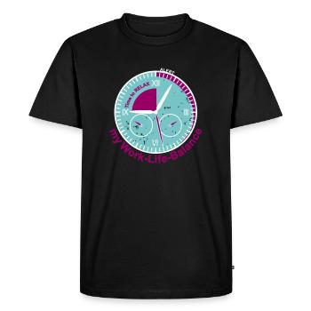 Il est temps de se détendre horloge horloge relaxant relax moderne - T-shirt Premium bio Homme - noir - Devant - Nico (187cm)