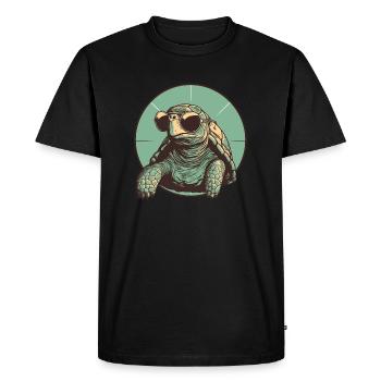 Turtle, Reptile, Turtle, Chelonian - Men's Premium Organic T-Shirt - black - Front - Nico (187cm)