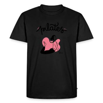 Women's Pilates - Men's Premium Organic T-Shirt - black - Front - Nico (187cm)