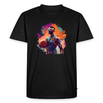 Conception de basket-ball pour les fans de sport Basketteurs - T-shirt Premium bio Homme - noir - Devant - Nico (187cm)