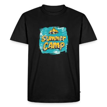 vintage summer camp - Men's Premium Organic T-Shirt - black - Front - Nico (187cm)
