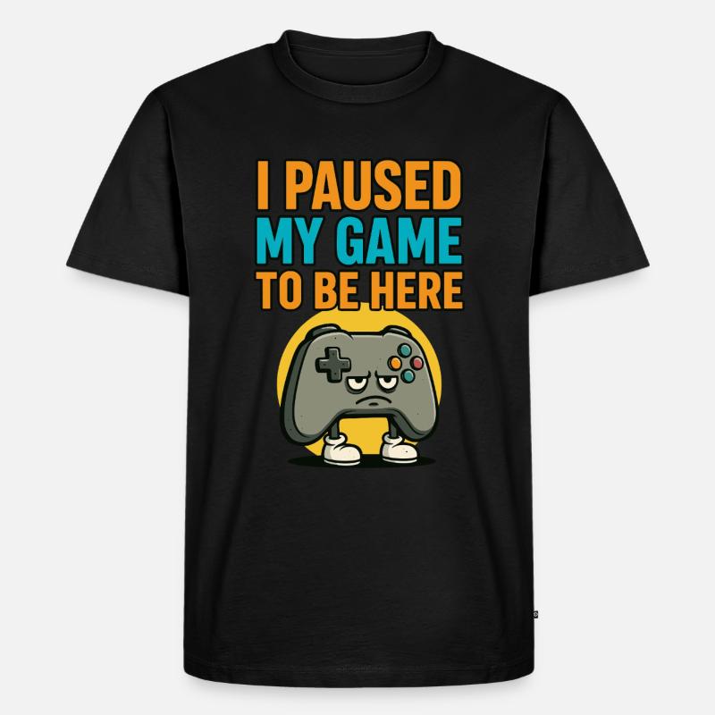 Sarkastischer Gaming Controller - Männer Premium Bio T-Shirt - Schwarz