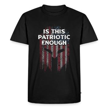 Est-ce assez patriotique 4 juillet sarcastique - T-shirt Premium bio Homme - noir - Devant - Nico (187cm)