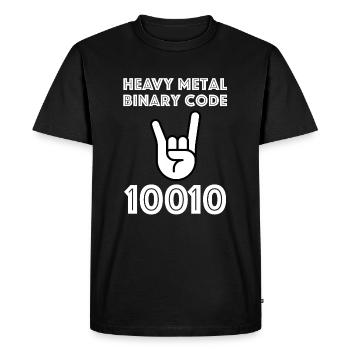 Code binaire Heavy Metal | Musique, Guitare - T-shirt Premium bio Homme - noir - Devant - Nico (187cm)