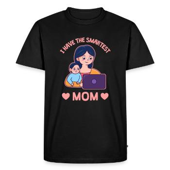 Mother's Day Proud Design - Men's Premium Organic T-Shirt - black - Front - Nico (187cm)