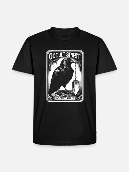 Occult Spirit Raven Pendulum - Men's Premium Organic T-Shirt - black