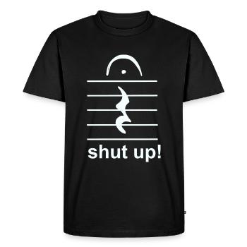 pause musicale silencieuse - T-shirt Premium bio Homme - noir - Devant - Nico (187cm)