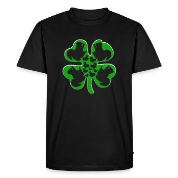Joyeuse Saint-Patrick enfants forêt animal écureuil - T-shirt Premium bio Homme - noir - Devant - Nico (187cm)
