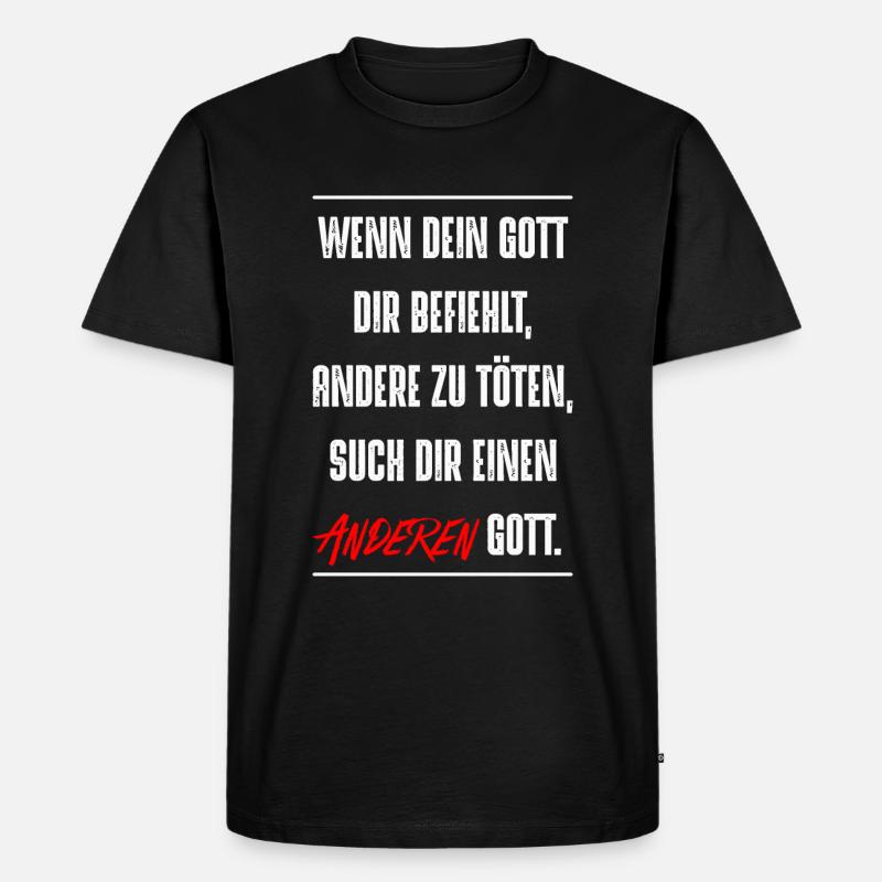 Gott - Männer Premium Bio T-Shirt - Schwarz