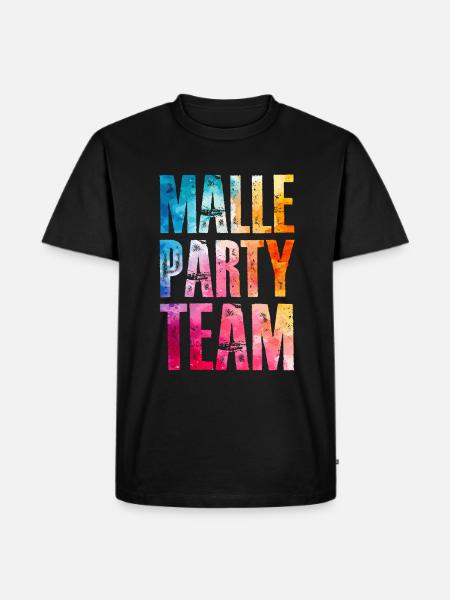 Malle Party Team Bunt - Männer Premium Bio T-Shirt - Schwarz