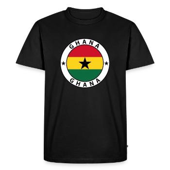 Ghana - T-shirt Premium bio Homme - noir - Devant - Nico (187cm)