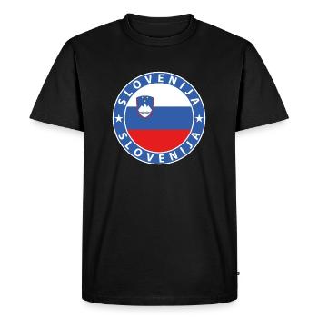 Slovénie - T-shirt Premium bio Homme - noir - Devant - Nico (187cm)