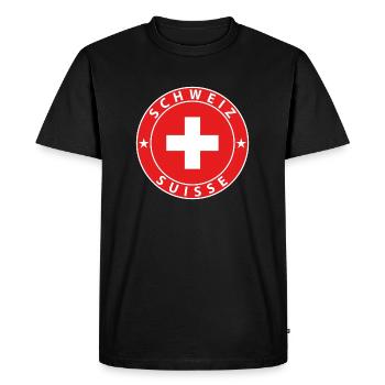 Switzerland - Men's Premium Organic T-Shirt - black - Front - Nico (187cm)