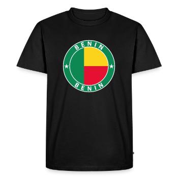 Bénin - T-shirt Premium bio Homme - noir - Devant - Nico (187cm)