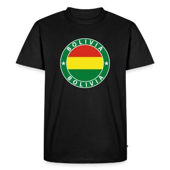 Bolivia - Men's Premium Organic T-Shirt - black - Front - Nico (187cm)