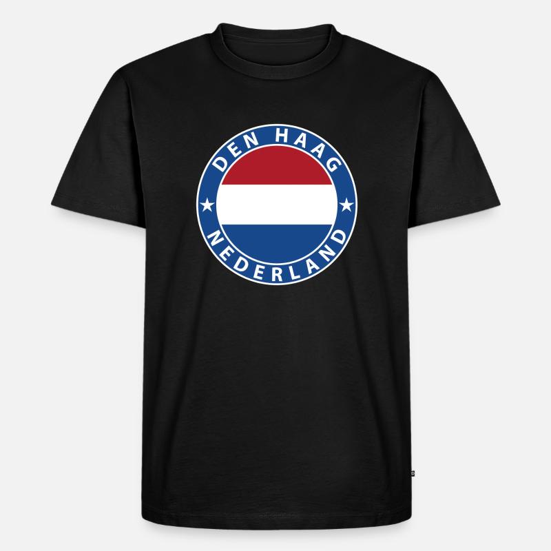 Den Haag - Männer Premium Bio T-Shirt - Schwarz