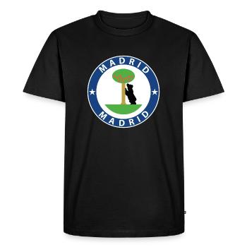 Madrid - Men's Premium Organic T-Shirt - black - Front - Nico (187cm)