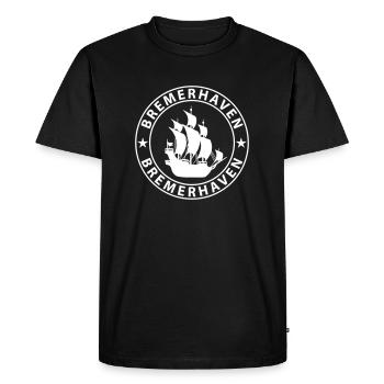 Bremerhaven - Men's Premium Organic T-Shirt - black - Front - Nico (187cm)