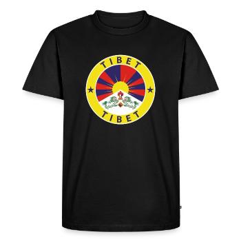 Tibet - Men's Premium Organic T-Shirt - black - Front - Nico (187cm)