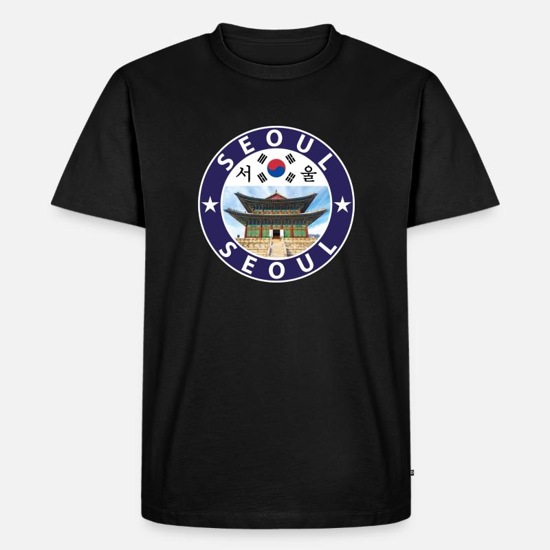 Seoul - Männer Premium Bio T-Shirt - Schwarz