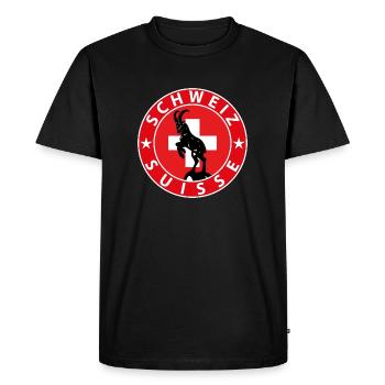 Suisse - T-shirt Premium bio Homme - noir - Devant - Nico (187cm)