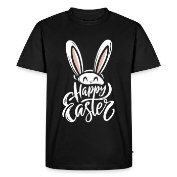 Happy Easter - Easter Bunny - Easter Egg - Gift - Men's Premium Organic T-Shirt - black - Front - Nico (187cm)
