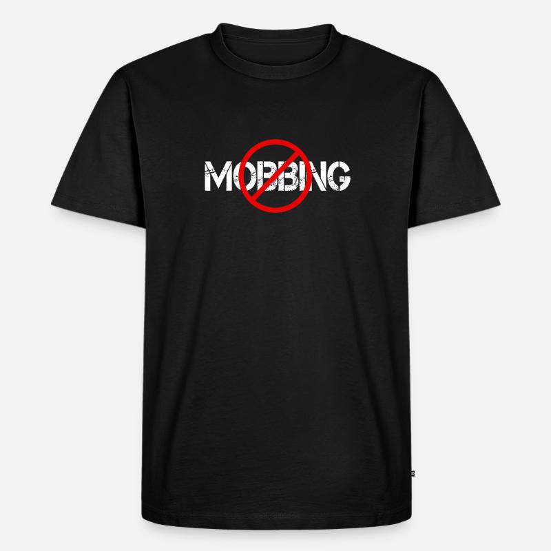 NO MOBBING! - Männer Premium Bio T-Shirt - Schwarz