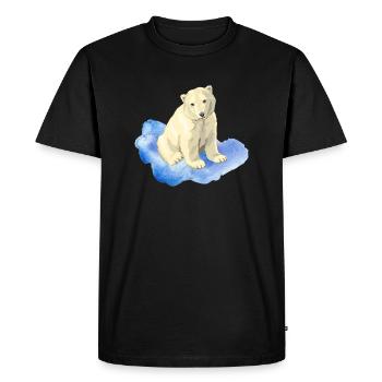 ours polaire - T-shirt Premium bio Homme - noir - Devant - Nico (187cm)