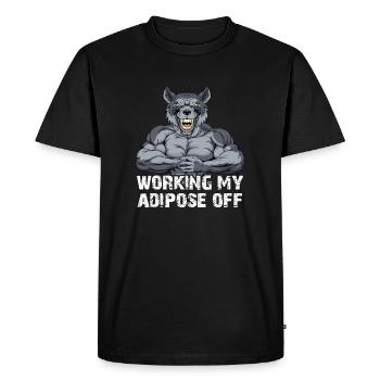 Musculation Musculation Renforcement musculaire Perte de graisse sans limite - T-shirt Premium bio Homme - noir - Devant - Nico (187cm)