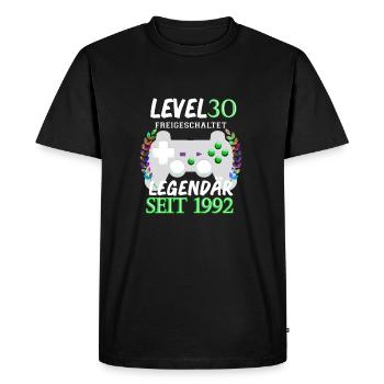 1992 Geburtstag 30 Jahre - Männer Premium Bio T-Shirt - Schwarz - Vorne - Nico (187cm)