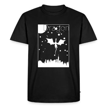 Nuit de dragon blanc - T-shirt Premium bio Homme - noir - Devant - Nico (187cm)