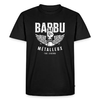 Barbu métalleux cadeau drôle humour métal rock - T-shirt Premium bio Homme - noir - Devant - Nico (187cm)
