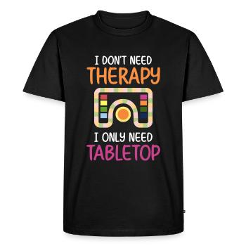 Joueur de plateau de jeu de société Personnage Nerd - T-shirt Premium bio Homme - noir - Devant - Nico (187cm)