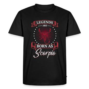 Signe du zodiaque Scorpion Constellation de l’eau - T-shirt Premium bio Homme - noir - Devant - Nico (187cm)