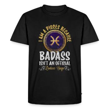 Signe du zodiaque Planète constellation de Neptune - T-shirt Premium bio Homme - noir - Devant - Nico (187cm)