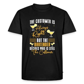 Cocktail Mixer Party Pina Colada - T-shirt Premium bio Homme - noir - Devant - Nico (187cm)