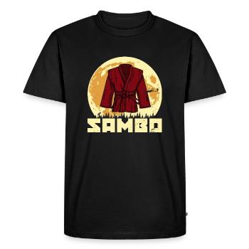 Sambo martial artists wrestling Russian martial art - Men's Premium Organic T-Shirt - black - Front - Nico (187cm)