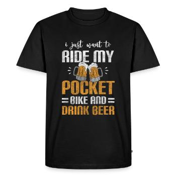 Moto Moto Dirt Son - T-shirt Premium bio Homme - noir - Devant - Nico (187cm)