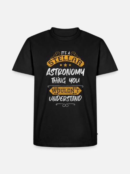 Space Planet Cosmonaut Cosmos - Men's Premium Organic T-Shirt - black