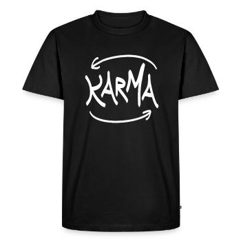 Karma | karma - Men's Premium Organic T-Shirt - black - Front - Nico (187cm)