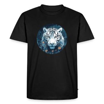 Tigre - T-shirt Premium bio Homme - noir - Devant - Nico (187cm)