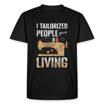Seamstress Scissors Sewing Sewing Machine - Men's Premium Organic T-Shirt - black - Front - Nico (187cm)