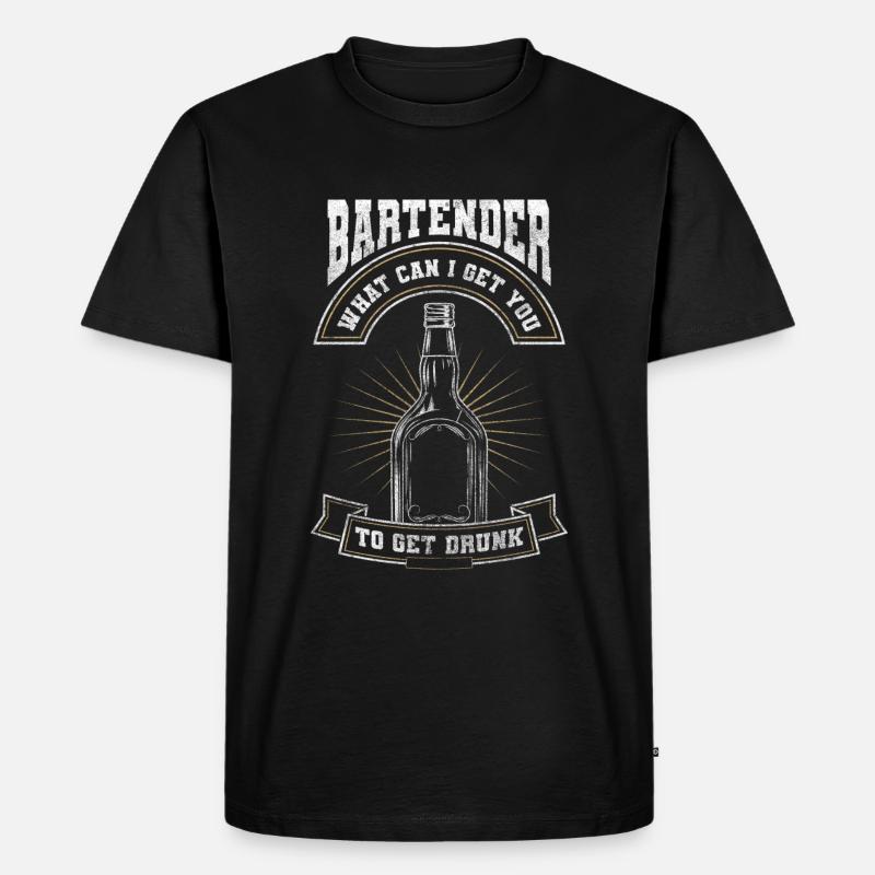 Bar Kellner Mixgetränk Beruf - Männer Premium Bio T-Shirt - Schwarz
