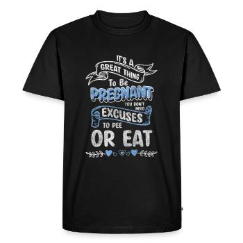 Grossesse Enfant - T-shirt Premium bio Homme - noir - Devant - Nico (187cm)