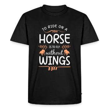 Riding Animals Show Jumping - Men's Premium Organic T-Shirt - black - Front - Nico (187cm)