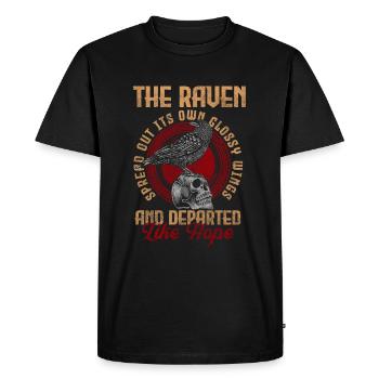 Crow Odin Black Rune - Men's Premium Organic T-Shirt - black - Front - Nico (187cm)