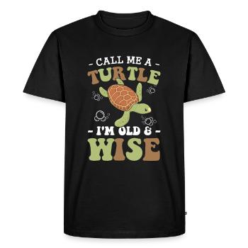 Tortues carapace mignonne - T-shirt Premium bio Homme - noir - Devant - Nico (187cm)
